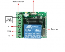 Wireless Remote Control Switch DC 12V Relay Module Lockless Self-locking Delay Controller